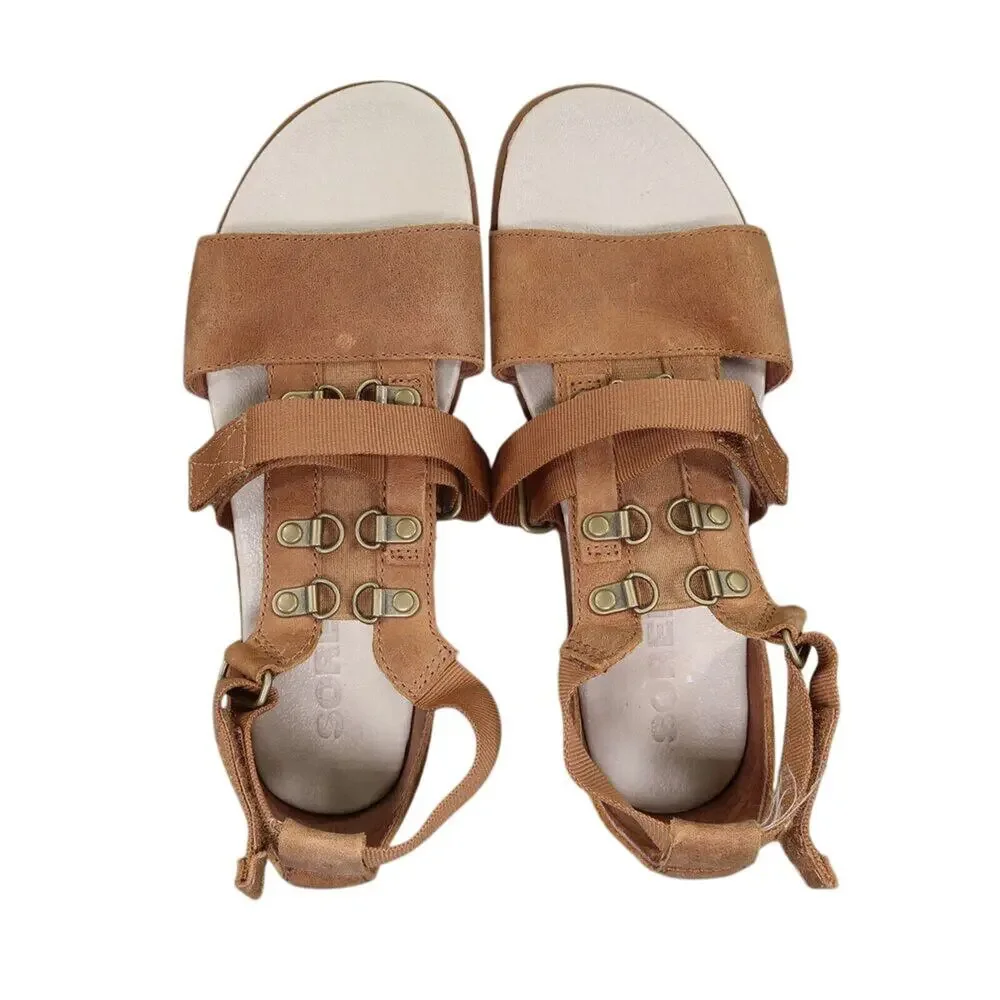 Sorel Shoes Women 9 Sandal Gladiator Fashion Comfort Leather Torpeda Carly Brown